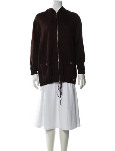 Pre-owned St John Jacket In Brown