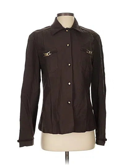 Pre-owned St John Jacket In Brown