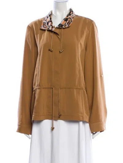 Pre-owned St John Jacket In Brown