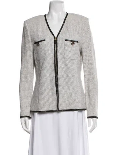 Pre-owned St John Jacket In Brown