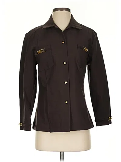 Pre-owned St John Jacket In Brown