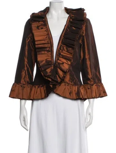 Pre-owned St John Jacket In Brown