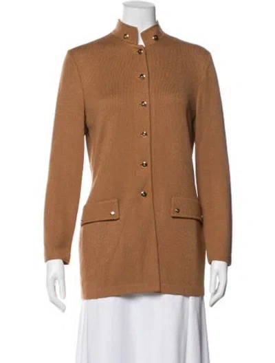 Pre-owned St John Jacket In Brown
