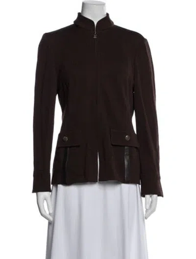 Pre-owned St John Jacket In Brown