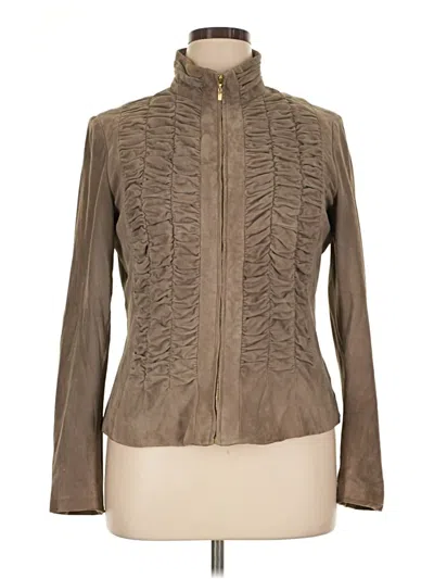 Pre-owned St John Jacket In Brown
