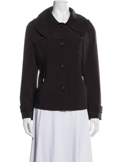 Pre-owned St John Jacket In Brown