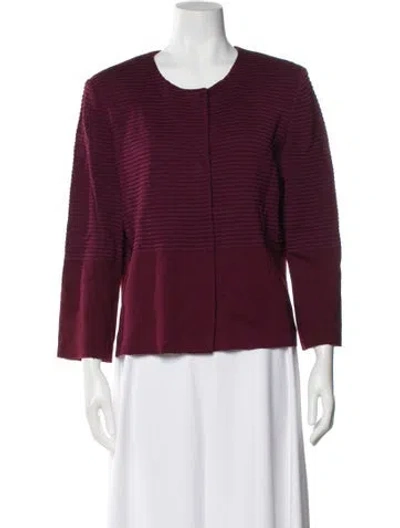 Pre-owned St John Jacket In Burgundy