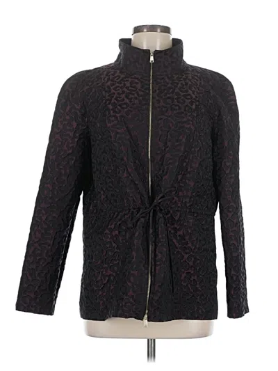 Pre-owned St John Jacket In Burgundy