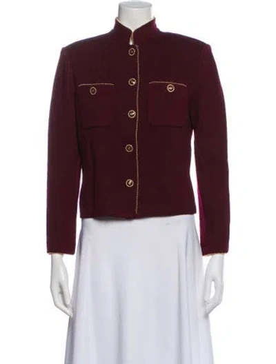 Pre-owned St John Jacket In Burgundy