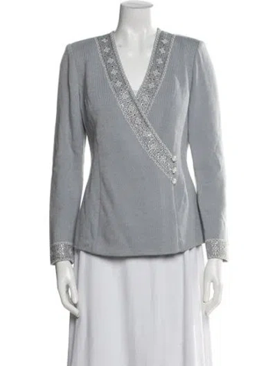 Pre-owned St John Jacket In Gray