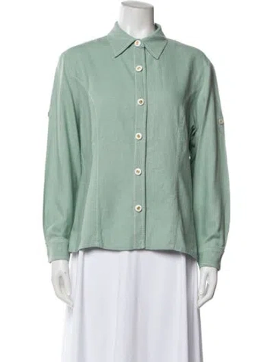 Pre-owned St John Jacket In Green