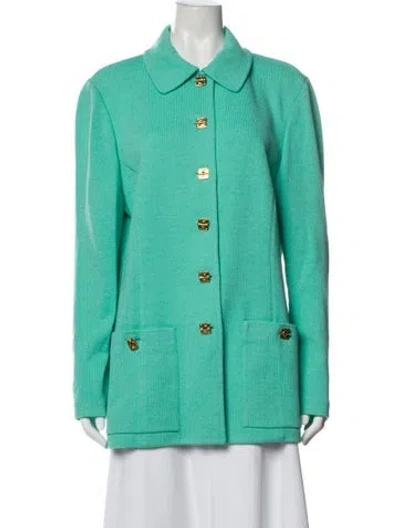 Pre-owned St John Jacket In Green