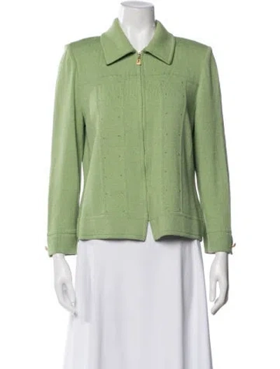 Pre-owned St John Jacket In Green