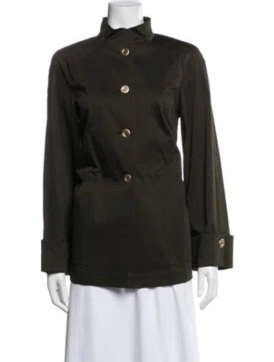 Pre-owned St John Jacket In Green