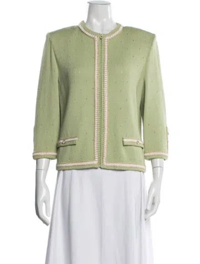 Pre-owned St John Jacket In Green