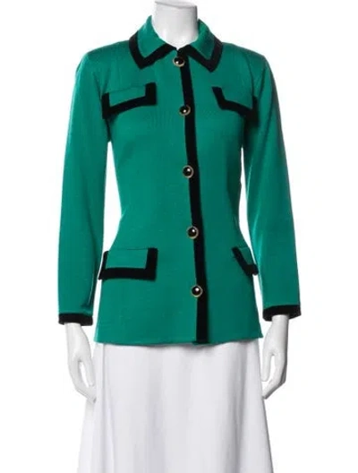 Pre-owned St John Jacket In Green