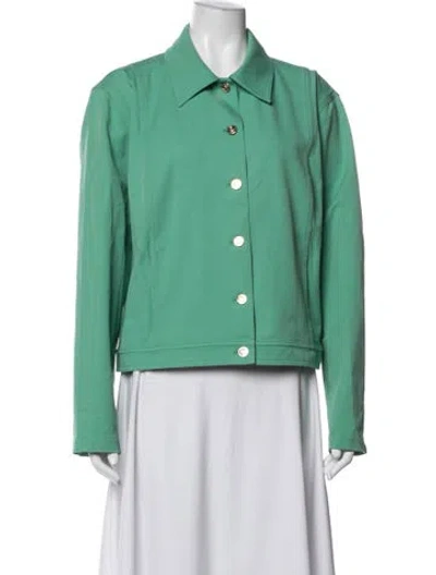 Pre-owned St John Jacket In Green