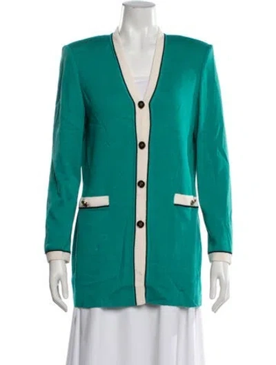 Pre-owned St John Jacket In Green