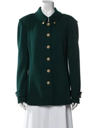Pre-owned St John Jacket In Green