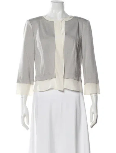 Pre-owned St John Jacket In Grey