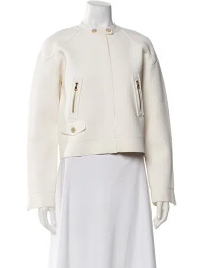 Pre-owned St John Jacket In Neutral