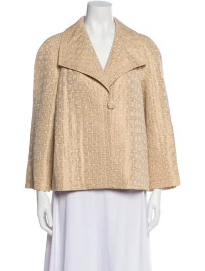 Pre-owned St John Jacket In Neutral