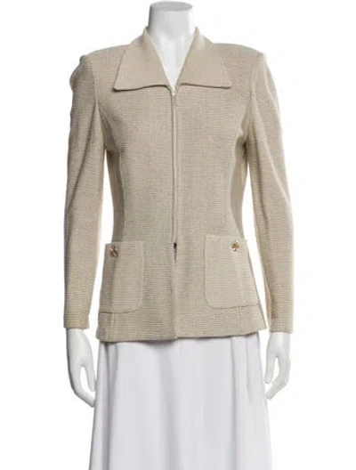 Pre-owned St John Jacket In Neutral