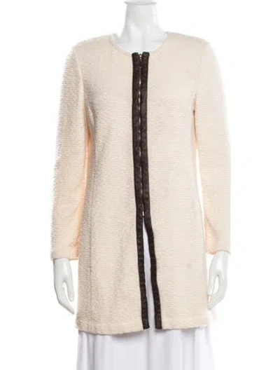 Pre-owned St John Jacket In Neutral