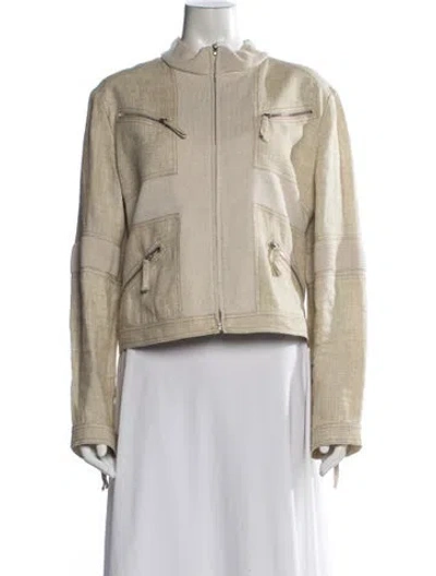 Pre-owned St John Jacket In Neutral