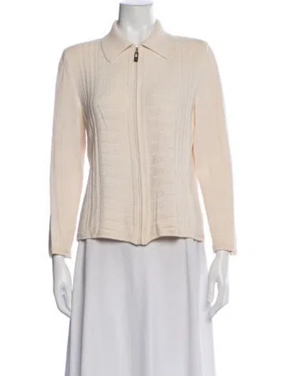 Pre-owned St John Jacket In Neutral