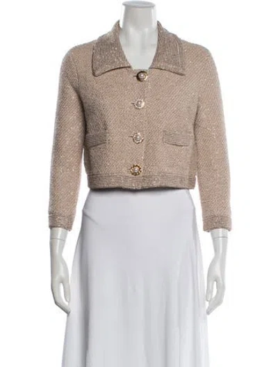 Pre-owned St John Jacket In Neutral