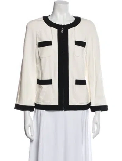 Pre-owned St John Jacket In Neutral