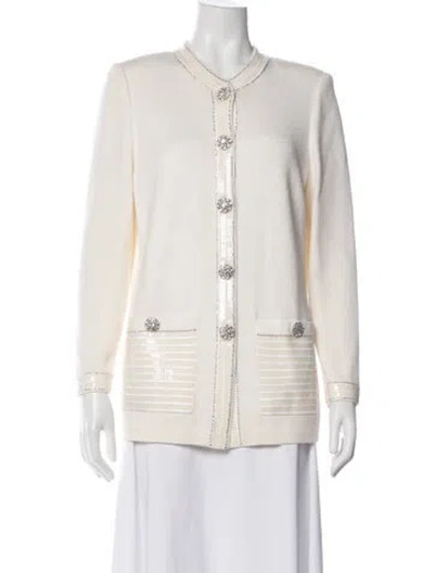 Pre-owned St John Jacket In Neutral