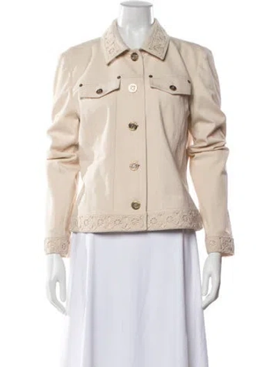 Pre-owned St John Jacket In Neutral