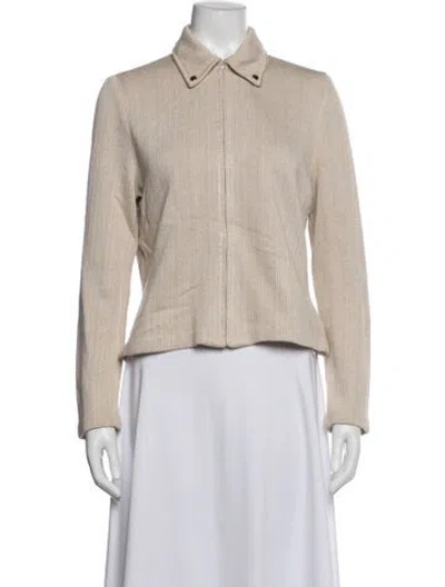 Pre-owned St John Jacket In Neutral