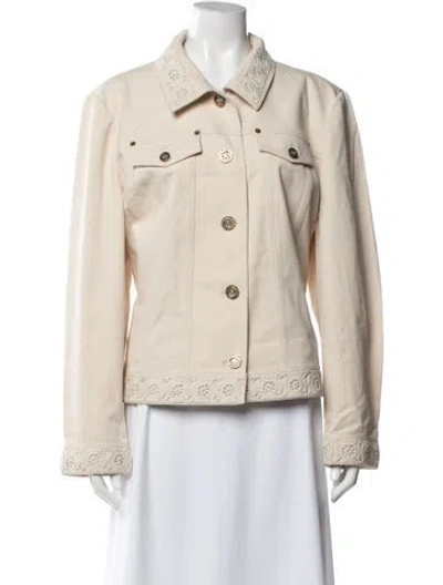 Pre-owned St John Jacket In Neutral