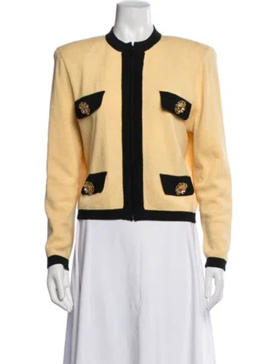 Pre-owned St John Jacket In Neutrals/yellow