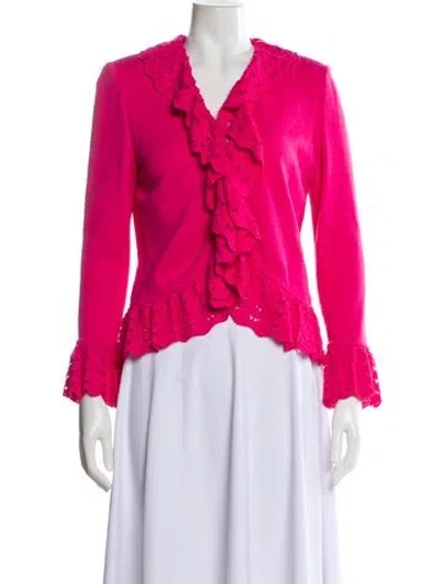 Pre-owned St John Jacket In Pink
