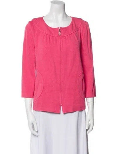 Pre-owned St John Jacket In Pink