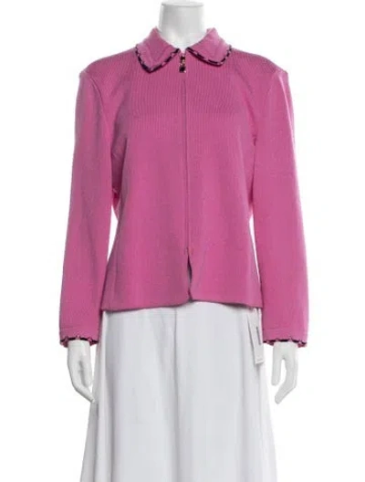 Pre-owned St John Jacket In Pink