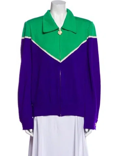 Pre-owned St John Jacket In Purple