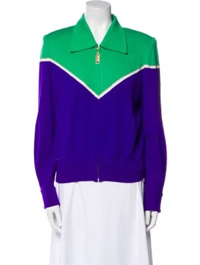 Pre-owned St John Jacket In Purple