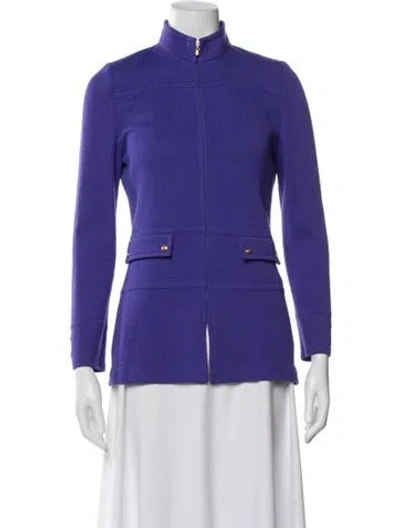 Pre-owned St John Jacket In Purple