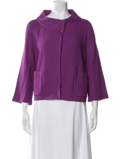 Pre-owned St John Jacket In Purple