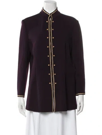 Pre-owned St John Jacket In Purple