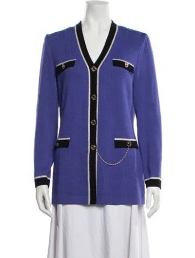 Pre-owned St John Jacket In Purple