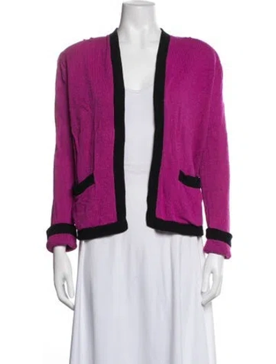 Pre-owned St John Jacket In Purple