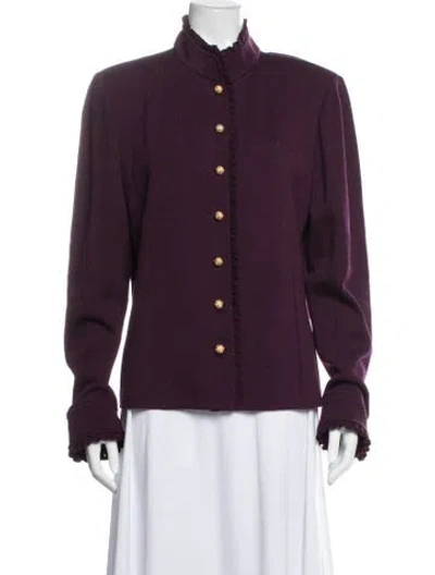 Pre-owned St John Jacket In Purple