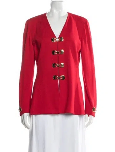 Pre-owned St John Jacket In Red