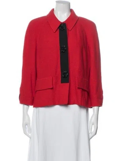 Pre-owned St John Jacket In Red